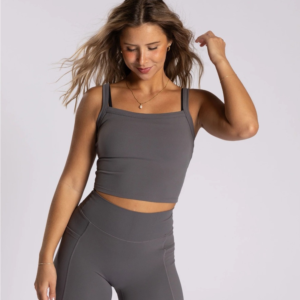 P'tula Slate Straight Neck Tank